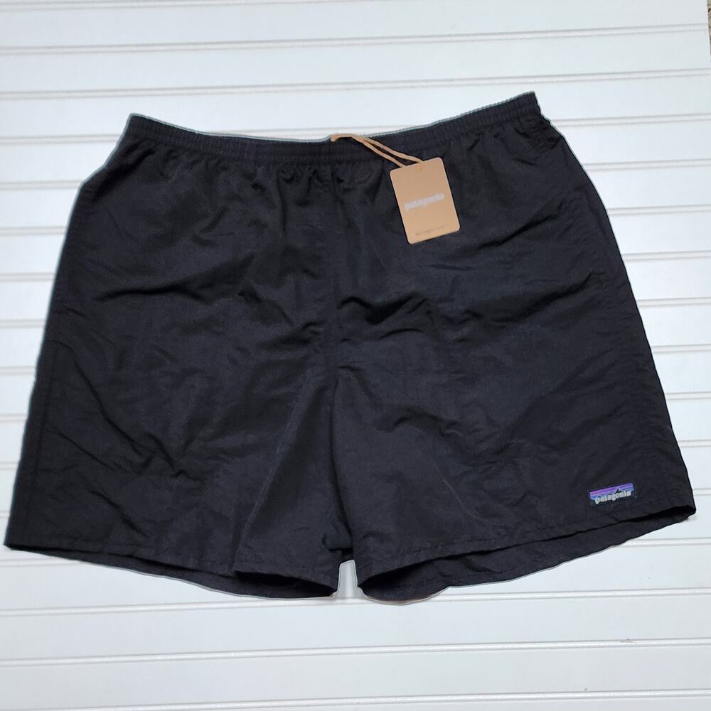 NWT Patagonia Men's Baggies Longs-7" Shorts Lined-Black W/Black Size XL